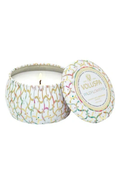 Voluspa Wildflowers Mini Tin Candle In Multi