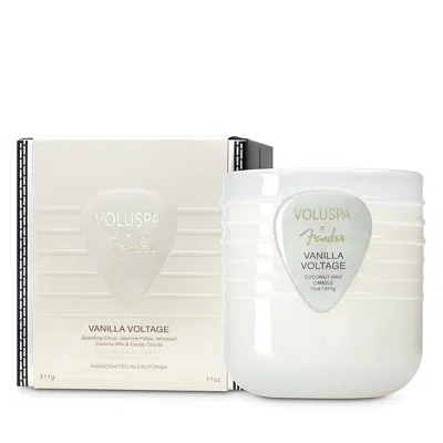 Voluspa X Fender Vanilla Voltage Boxed Candle 11 Oz. In White