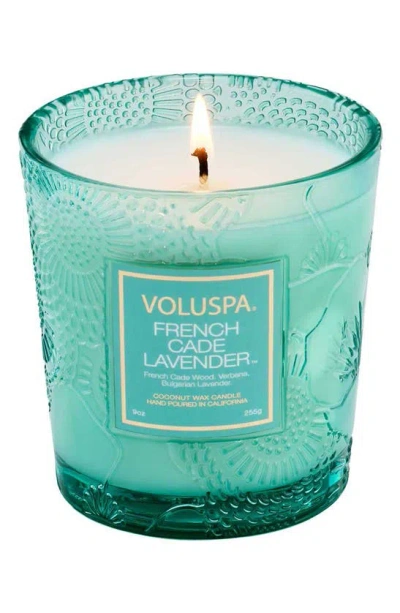 Voluspa Xxv French Cade Lavender Classic Candle, 9 Oz. In Clear