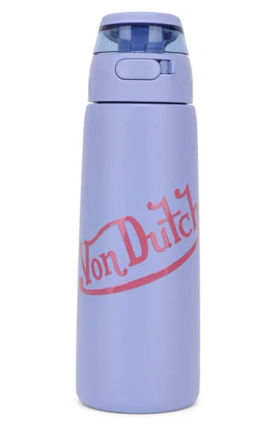 Von Dutch 26oz Iconic Y2k Double Walled Insulated Stainless Steel Bottle In Blue