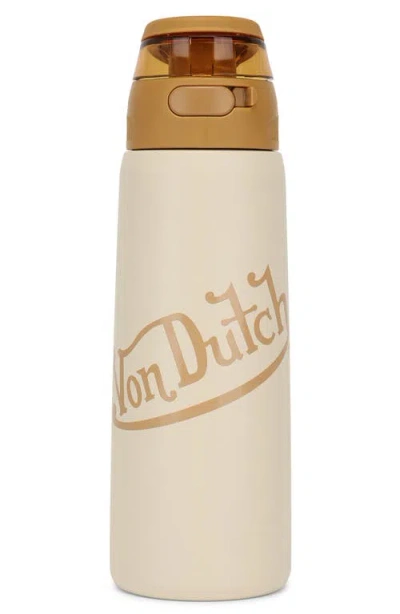 Von Dutch 26oz Iconic Y2k Double Walled Insulated Stainless Steel Bottle In Brown