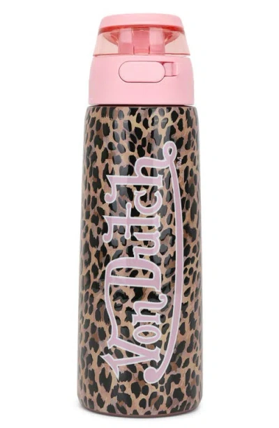 Von Dutch 26oz Iconic Y2k Double Walled Insulated Stainless Steel Bottle In Pink