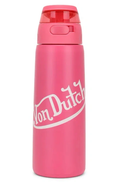 Von Dutch 26oz Iconic Y2k Double Walled Insulated Stainless Steel Bottle In Pink