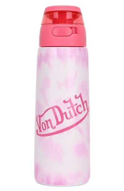 Von Dutch 26oz Iconic Y2k Double Walled Insulated Stainless Steel Bottle In Pink