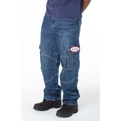 Von Dutch Baggy Straight Cargo Hunter Pant In Blue