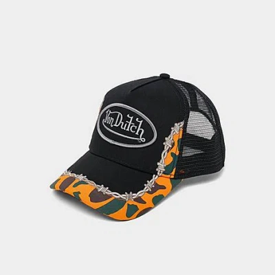 Von Dutch Barbed Wire Trucker Hat In Black