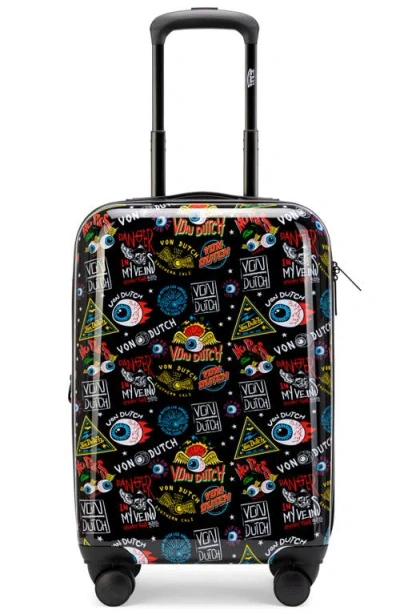 Von Dutch Black Jax Expandable Hardside Spinner Carry-on Suitcase
