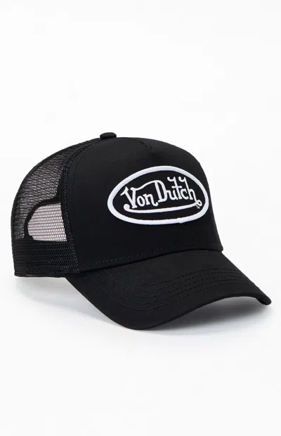 Von Dutch Black Staple Trucker Hat