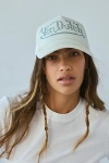 Von Dutch Bling Trucker Hat In Light Blue, Women's At Urban Outfitters In Light Blue