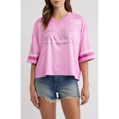 Von Dutch Cropped Football Jersey In Multi