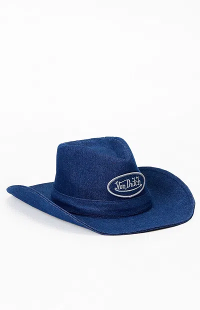 Von Dutch Denim Cowboy Hat In Neutral