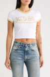 Von Dutch Embroidered Logo Baby Tee In White