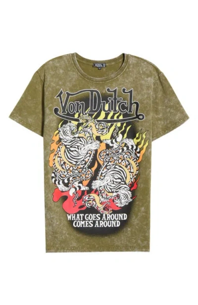 Von Dutch Graphic T-shirt In Green