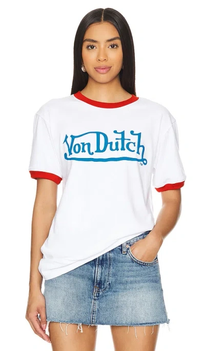 Von Dutch Hollywood Logo Tee In 白色