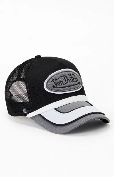 Von Dutch Ice Dutch Trucker Hat In Black/white In Multi