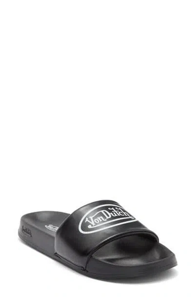 Von Dutch Icon Slide Sandal In Black