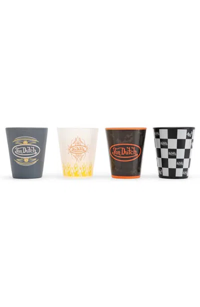 Von Dutch Iconic 4-piece Shot Glass Set In Urban