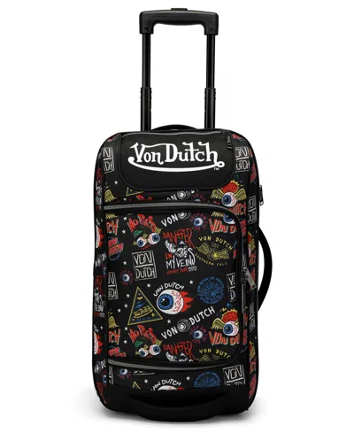 Von Dutch Jax 20" Carry-on Rolling Duffel In Black