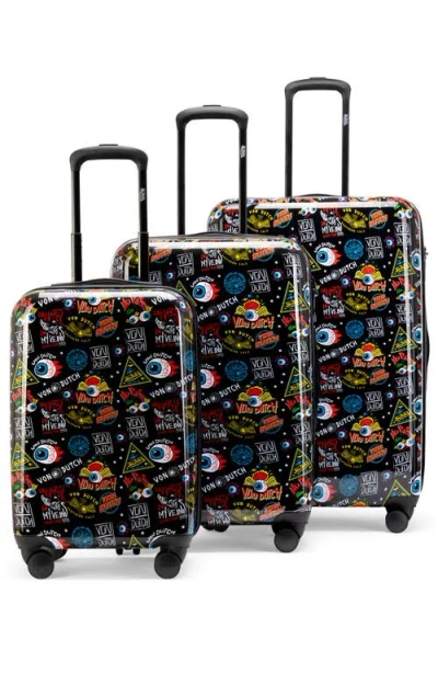Von Dutch Kustom Kulture 3-piece Expandable Hardside Spinner Luggage Set In Multi