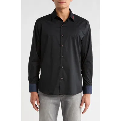 Von Dutch Lion Logo Graphic Long Sleeve Shirt In Black