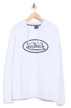 Von Dutch Logo Cotton Graphic Hoodie In White