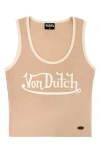 Von Dutch Logo Stretch Cotton Tank