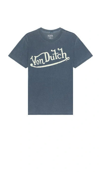 Von Dutch Logo Tee In Gray