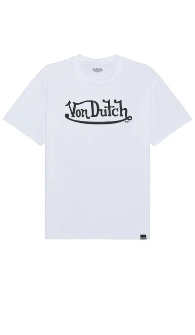 Von Dutch Logo Tee In 白色