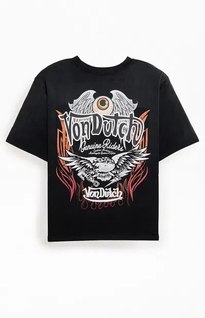 Von Dutch Men's Genuine Riders Logo Boxy T-shirt In Black