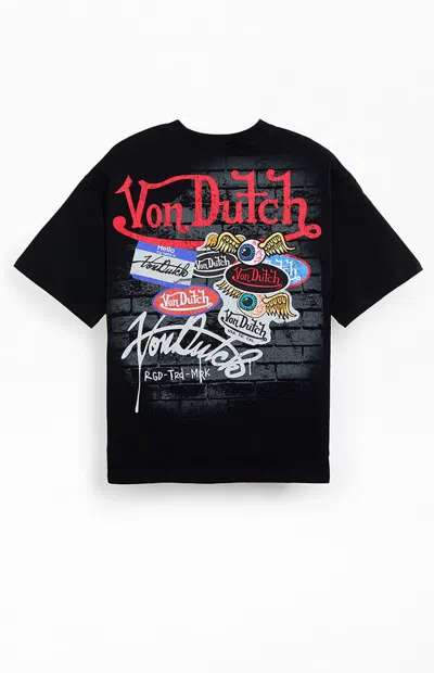 Von Dutch Men's Logos Oversized T-shirt In Black