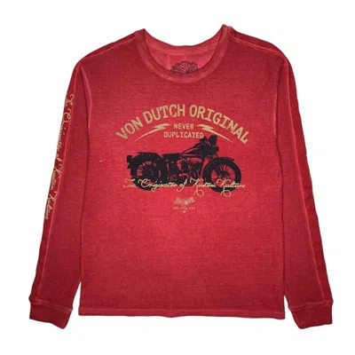 Von Dutch Men's Never Duplicated Long Sleeve Top In Red