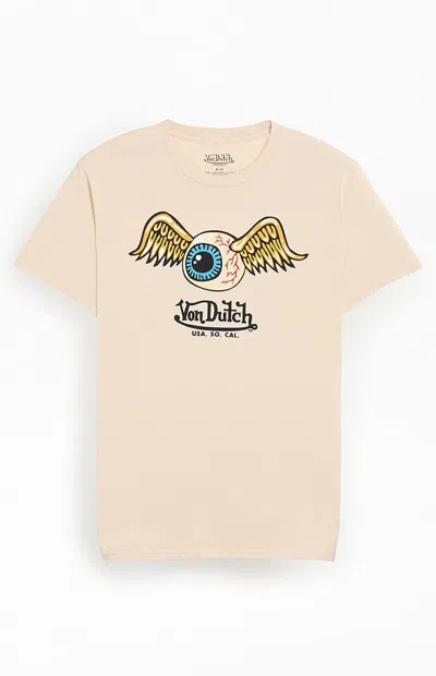 Von Dutch Men's Off White Eyeball Classic T-shirt In Neutral