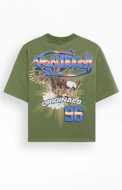 Von Dutch Men's Originals 96 Cropped T-shirt In Olive In Multi