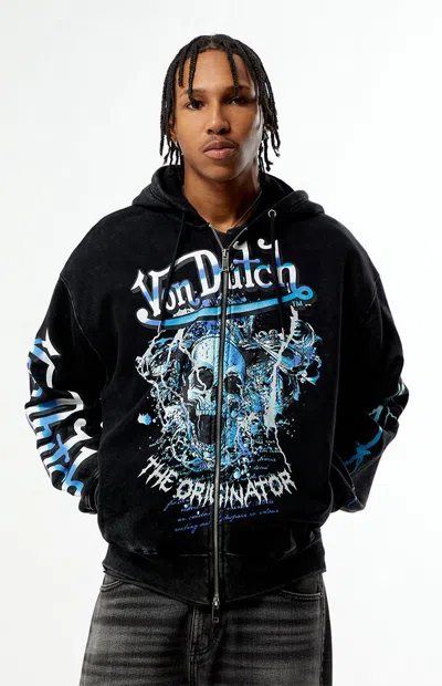 Von Dutch Men's Originator Full Zip Hoodie In Black