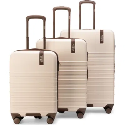 Von Dutch Retro Trek 3-piece Expandable Hardside Spinner Luggage Set In Neutral