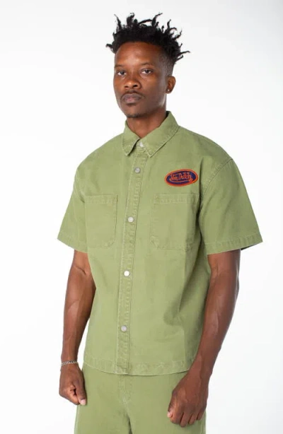 Von Dutch Short Sleeve Snap Front Hell  Shirt In Multi