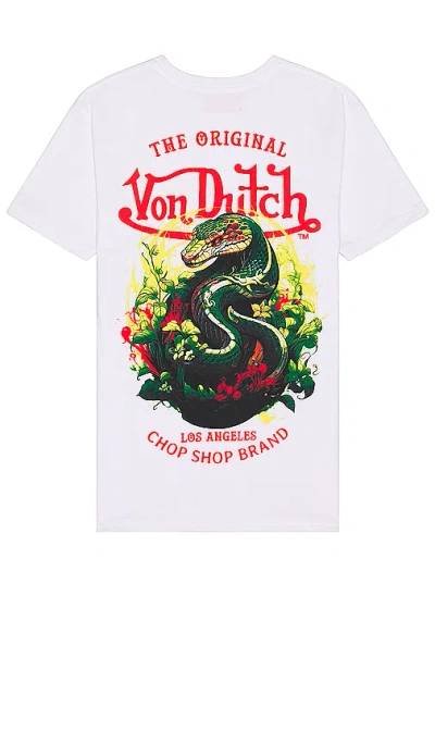 Von Dutch Snake Graphic Tee In White