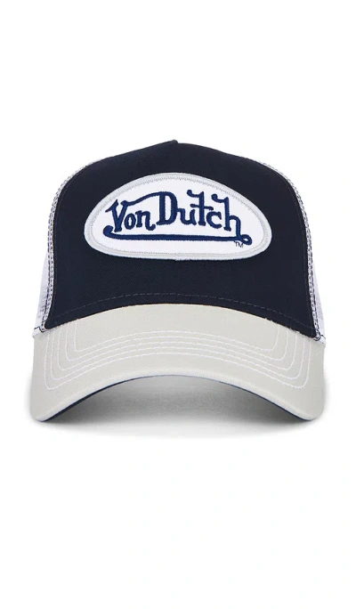 Von Dutch Staple Trucker Hat In Blue
