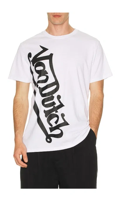 Von Dutch Vertical Logo Tee In White