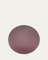 Von Gern Home Faux Leather Round Reversible Placemat In Tan Plum