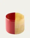 Von Gern Home Horn & Red Lacquer Napkin Ring In Red