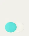 Von Gern Home Reversible Round Faux Patent Leather Placemat In Blue