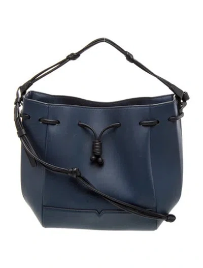 Pre-owned Von Holzhausen Leather Top Handle Bag In Blue