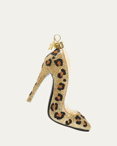 Vondels Leopard Shoe Christmas Ornament In Multi
