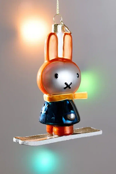 Vondels Miffy On Skis Glass Ornament In Assorted At Urban Outfitters In Multi