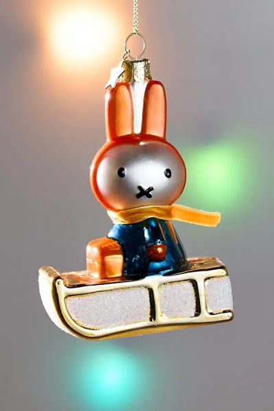 Vondels Miffy Sleigh Ride Glass Ornament In Assorted At Urban Outfitters In Multi