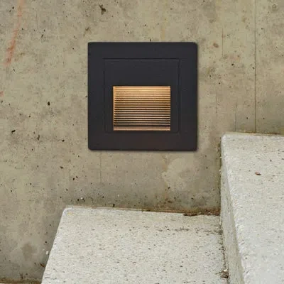 Vonn Lighting 3.25-in Modern Low-voltage 1-watt Etl Certified Integrated Led Outdoor Steps Light In Matte Black;powder Coated Finish