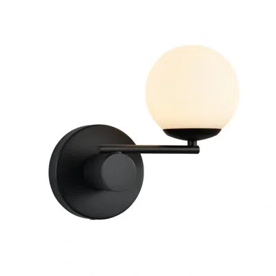 Vonn Lighting Capri 9-in Integrated Led Etl Certified Wall Sconce Light With 1 Glass Shade In Matte Black;frosted