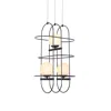 Vonn Lighting Lyra Vac3273bl 16" Integrated Led Height Adjustable Chandelier Wire Frame Pendant Light With Glass S