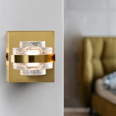 Vonn Lighting Milano 6-in 1-light Etl Certified Integrated Led Wall Sconce Lighting In Antique Brass